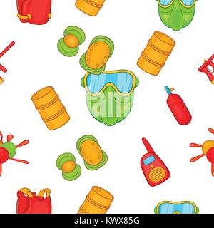 Competition paintball pattern. Cartoon illustration of competition paintball vector pattern for web Stock Vector