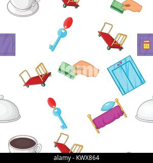 Hostel pattern. Cartoon illustration of hostel vector pattern for web Stock Vector