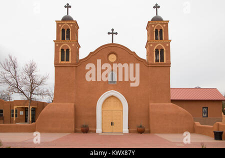 Old San Miguel Mission, Socorro, New Mexico Stock Photo