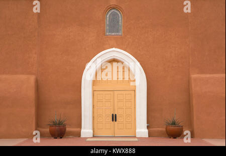 Old San Miguel Mission, Socorro, New Mexico Stock Photo