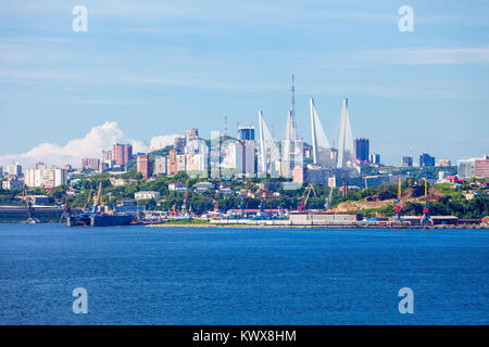 Vladivostok City Aerial Panoramic View, Primorsky Krai In Russia Stock ...