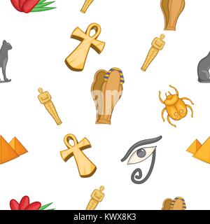 Egypt republic pattern. Cartoon illustration of Egypt republic vector pattern for web Stock Vector