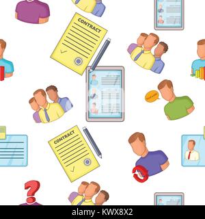 Work pattern, cartoon style Stock Vector