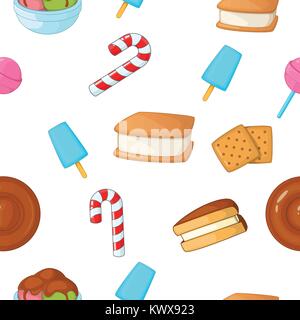 Patisserie pattern, cartoon style Stock Vector