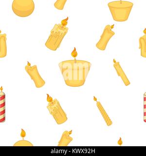 Types of candles pattern, cartoon style Stock Vector