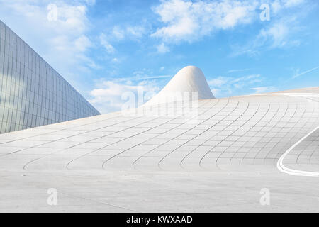 BAKU, AZERBAIJAN-DECEMBER 28, 2017: Heydar Aliyev Center - building complex in Baku, Azerbaijan designed by Iraqi-British architect Zaha Hadid. Stock Photo