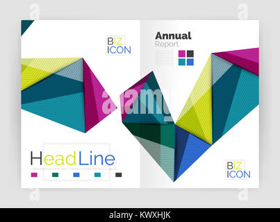 triangle business brochure template Stock Photo