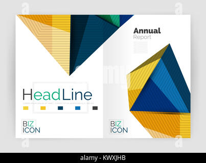 triangle business brochure template Stock Photo