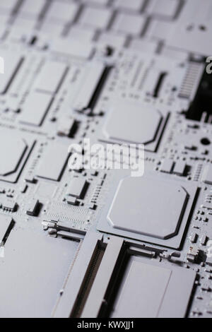 Grey circuit board Stock Photo