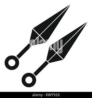ícone preto e branco kunai e shuriken no estilo de contorno em um fundo  branco adequado para logotipo, arma, ícone ninja. isolado 5622839 Vetor no  Vecteezy
