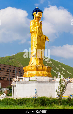 International Buddha Park is located at the foot of the Zaisan Tolgoi hill in Ulaanbaatar, Mongolia Stock Photo