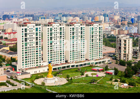 International Buddha Park is located at the foot of the Zaisan Tolgoi hill in Ulaanbaatar, Mongolia Stock Photo