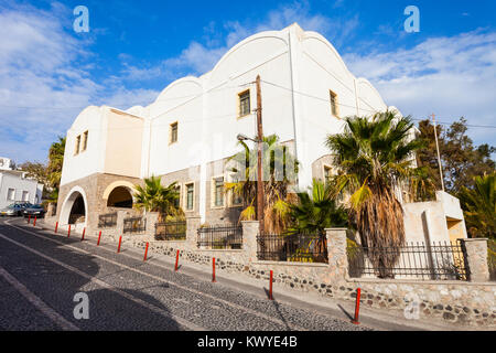 The Museum of Prehistoric Thera is located in Fira, on the island of Santorini in Greece Stock Photo