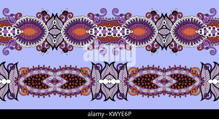 ethnic seamless stripe pattern, decorative ornamental design to  Stock Vector