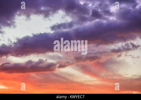 Colorful sunset clouds - Beautiful cloudscape Stock Photo