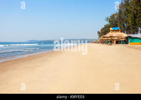 Beach shack on Keri or Kerim or Querim beach in north Goa, India Stock Photo