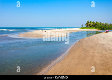 Beauty lagoon and beach in Goa, India Stock Photo