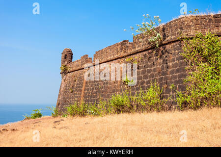 Chapora Fort is located in north Goa, rises high above the Chapora River, India Stock Photo
