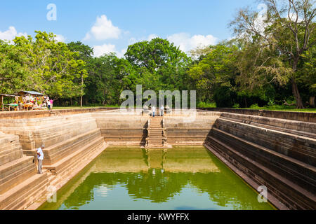 Kuttam Pokuna Twin Ponds - one of the best specimen of bathing tanks in the ancient kingdom of Anuradhapura, Sri Lanka Stock Photo