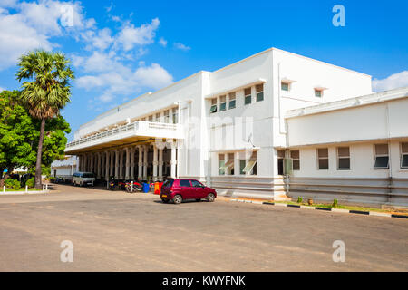 Jaffna railway station is a railway station in Jaffna, northern Sri Lanka. Jaffna railway station is one of the busiest in the country. Stock Photo