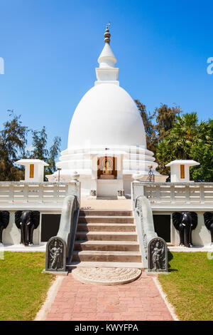 Dambakola Patuna Sri Sangamitta Viharaya Temple is a buddhist temple near Jaffna, Sri Lanka Stock Photo