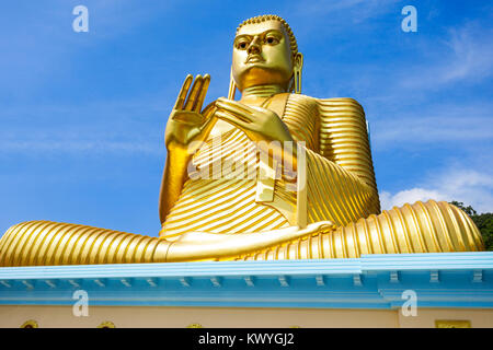 Golden Temple of Dambulla or Dambulla Cave Temple is a World Heritage Site near Dambulla, Sri Lanka Stock Photo