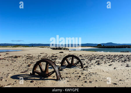 corroded and stranded wheels Stock Photo