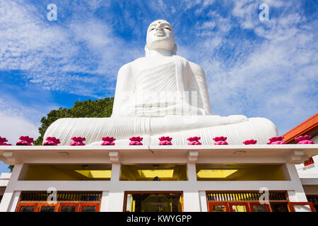 Bahirawa Kanda or Bahirawakanda Vihara Buddha Statue in Kandy, Sri Lanka. Bahirawakanda is a giant samadhi buddha statue on the top of the mountain in Stock Photo