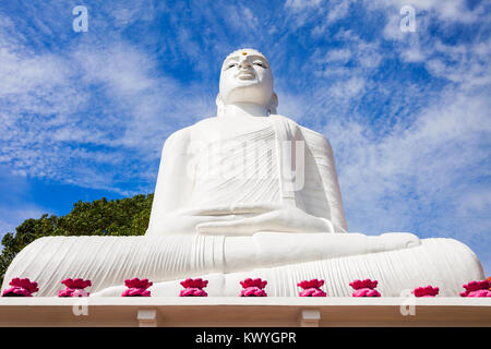 Bahirawa Kanda or Bahirawakanda Vihara Buddha Statue in Kandy, Sri Lanka. Bahirawakanda is a giant samadhi buddha statue on the top of the mountain in Stock Photo