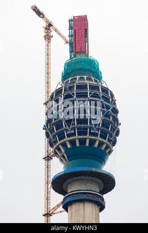 Colombo Lotus Tower is a tower under construction in Colombo, Sri Lanka. When completed, the Colombo Lotus Tower will be the tallest  in South Asia. Stock Photo