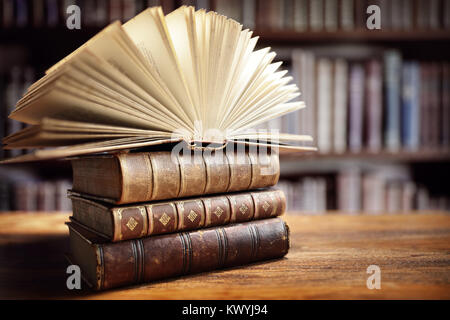 Books in library concept for education, literature and reading Stock Photo