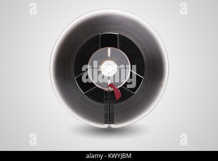 Reel to reel audio tape cassette isolated Stock Photo