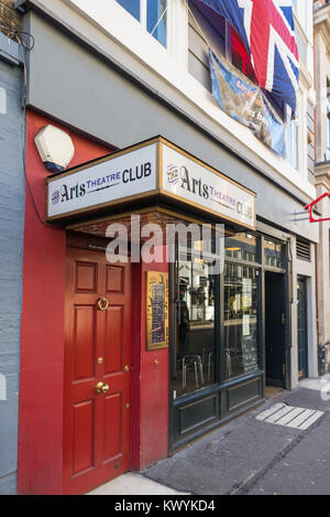 Entrance doorway to The Arts and Theatre Club in Frith Street, Soho, London, England, UK Stock Photo