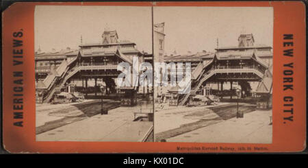 Metropolitan elevated railway, 14th st. station, from Robert N. Dennis collection of stereoscopic views Stock Photo