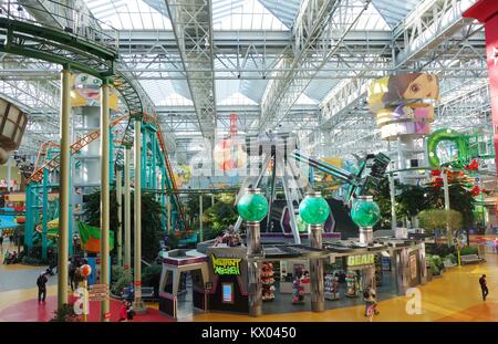 Nickelodeon Universe amusement park at the Mall of America in Bloomington, Minnesota, USA. Stock Photo