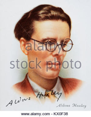 Aldous Huxley portrait was an English writer and novelist 1894 – 1963 Stock Photo