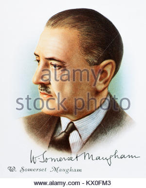 W. Somerset Maugham portrait was a british playwright and novelist 1874 – 1965 Stock Photo