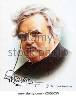 G.K. Chesterton was an English writer, poet and journalist 1874 – 1936 Stock Photo