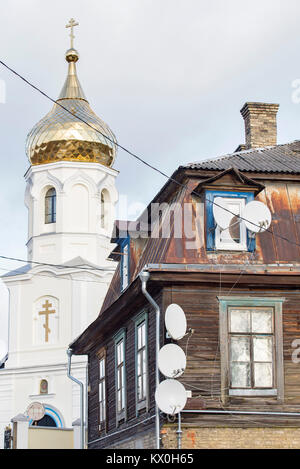 Russian orthodox church in winter Stock Photo