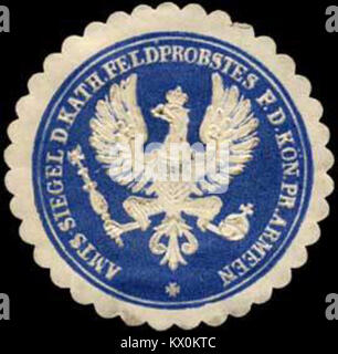 Siegelmarke Amts-Siegel des katholischen Feldprobstes für die K.Pr. Armeen W0295716 Stock Photo