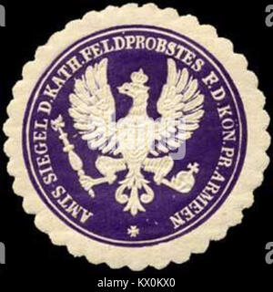 Siegelmarke Amts - Siegel des katholischen Feldprobstes für die Königlich Preussischen Armeen W0223329 Stock Photo