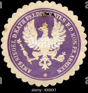 Siegelmarke Amts - Siegel des Katholischen Feldpropstes für die Königlich Preussischen Armeen W0217073 Stock Photo