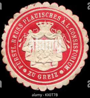 A seal from the Principality of Reuss used by the civil registry office ...