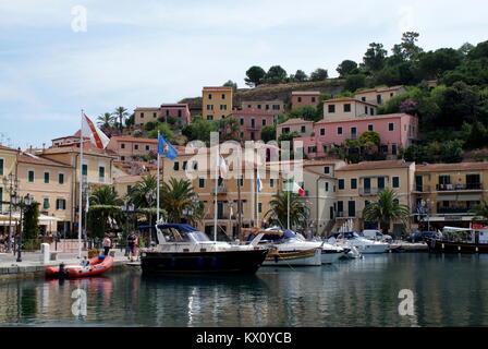 The harbour, Porto Azzurro, Elba, Italy Stock Photo