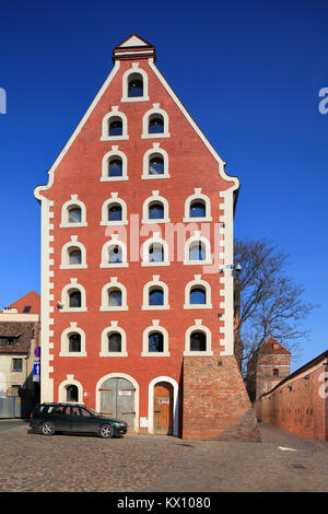 Poland, Greater Poland province, Torun - 2012/07/08: Old Town and the Leaning Tower street in Torun Stock Photo
