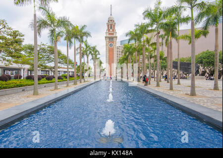 Tsim Sha Tsui Clock Tower in Hong Kong Stock Photo