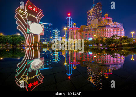 Night view of Macau Stock Photo