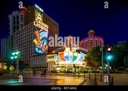 Night view of Macau Stock Photo