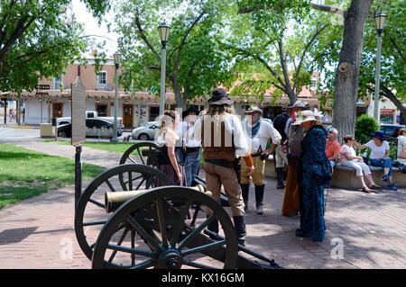 a group of old west re-enactment cowboys in Albuquerque new mexico Stock Photo