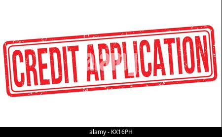 Credit application grunge rubber stamp on white background, vector illustration Stock Vector
